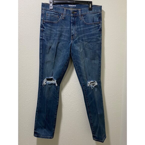 Sonoma Men's Goods for Life Slim-Fit Stretch Jeans, Size: 33X30, Blue - Picture 6 of 12